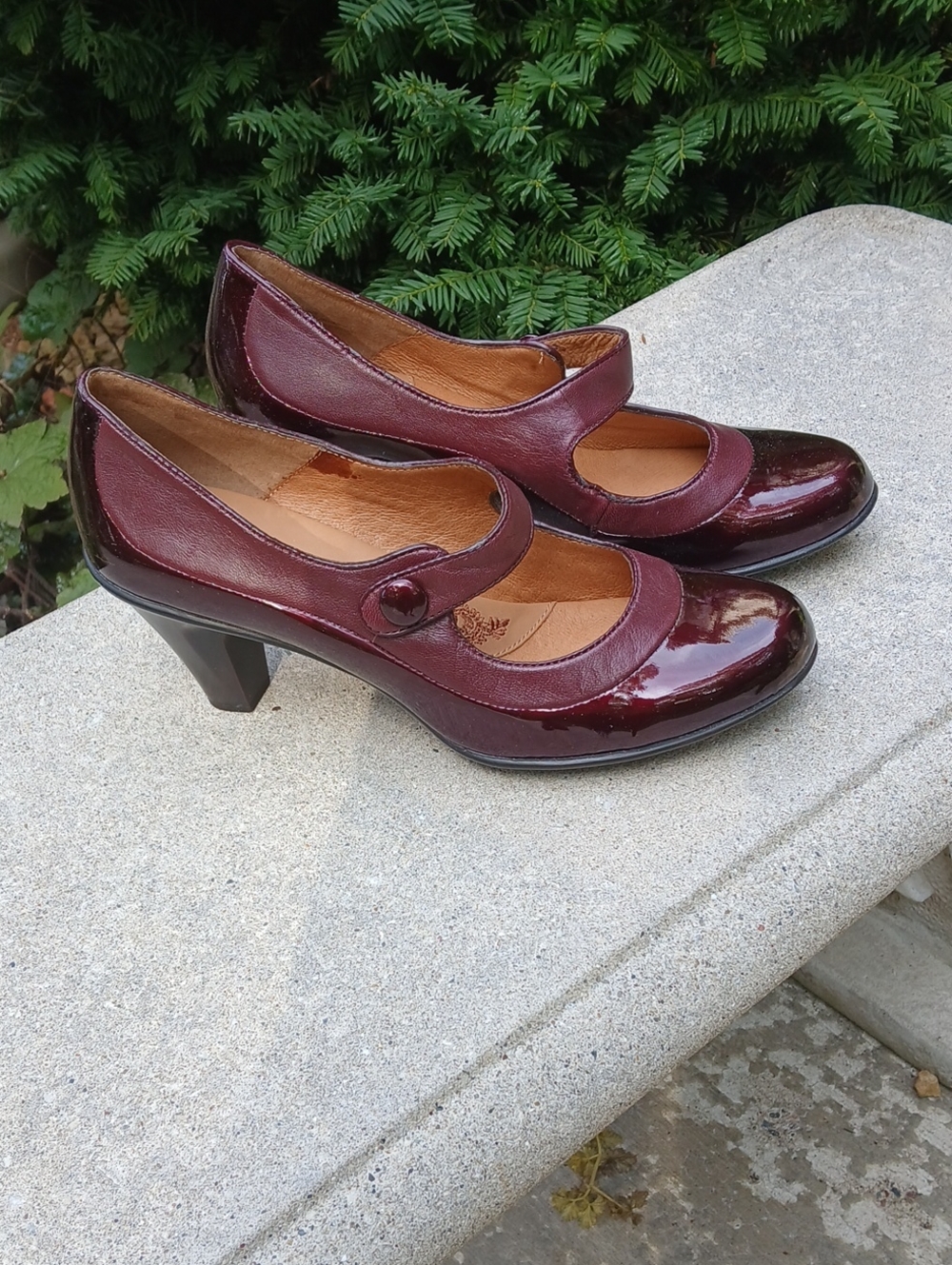 Sofft Fiorenza Mary Jane Pumps in the Chianti Burgundy colorway. Sz 9